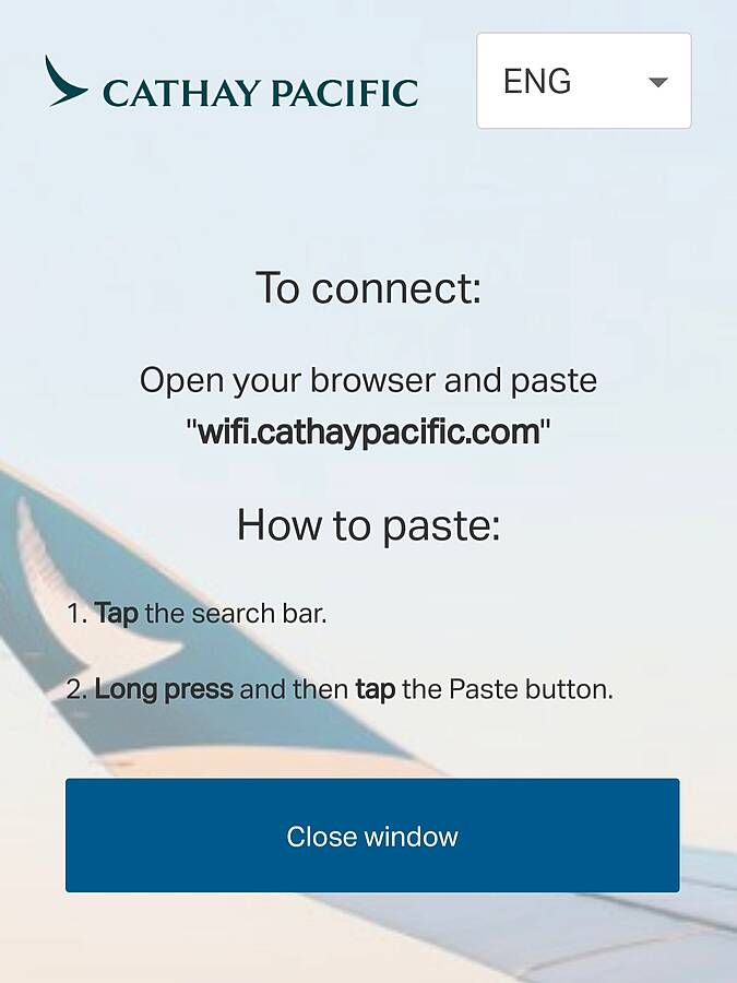 Tela de login do Wi-Fi