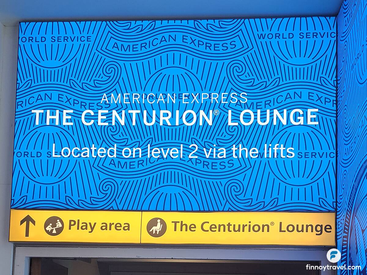 Letreiro do Centurion Lounge