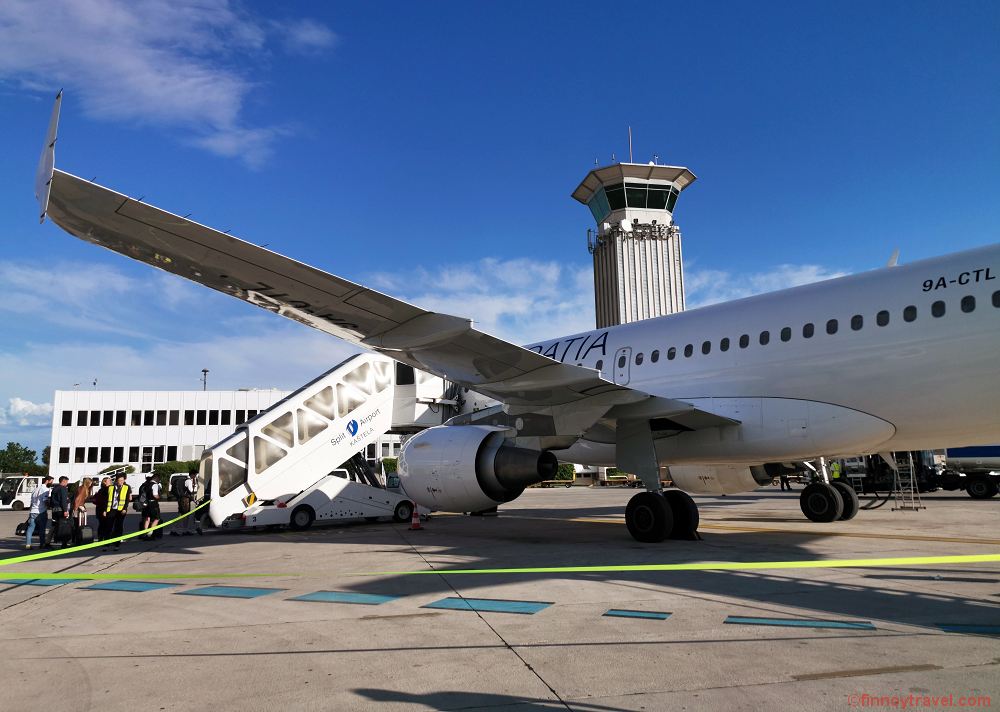 Croatia Airlines em Split na primavera
