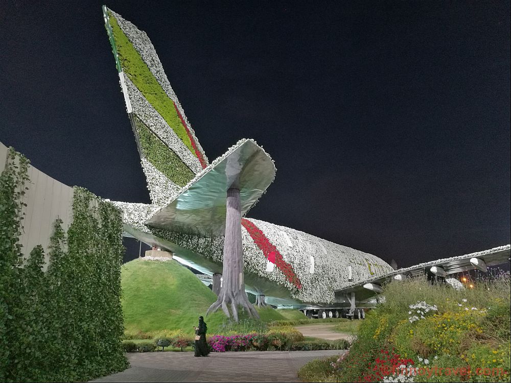 Nariz do A380 no Dubai Miracle Garden