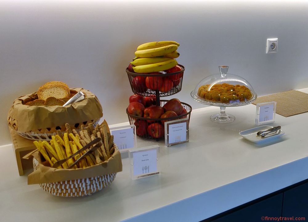 Frutas no lounge CIP da Goldair Handling