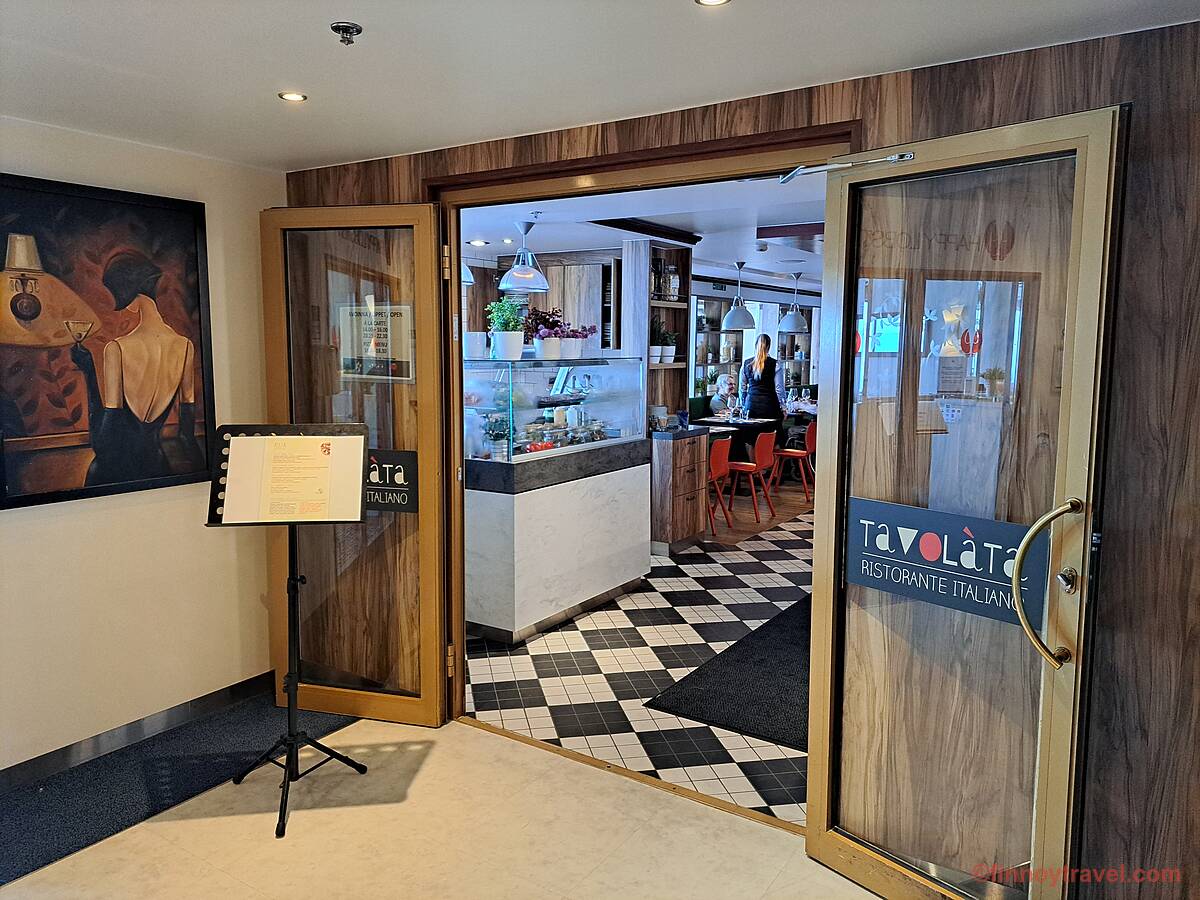 Restaurante italiano no Baltic Princess