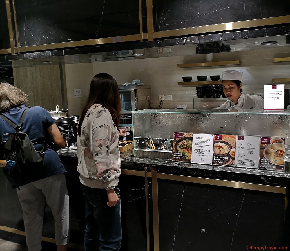 A cozinha ao vivo da Plaza Premium Lounge