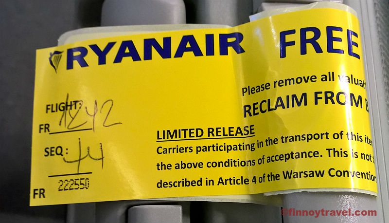 Etiqueta de bagagem para mala despachada