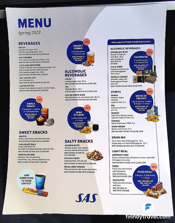 Menu de primavera da SAS