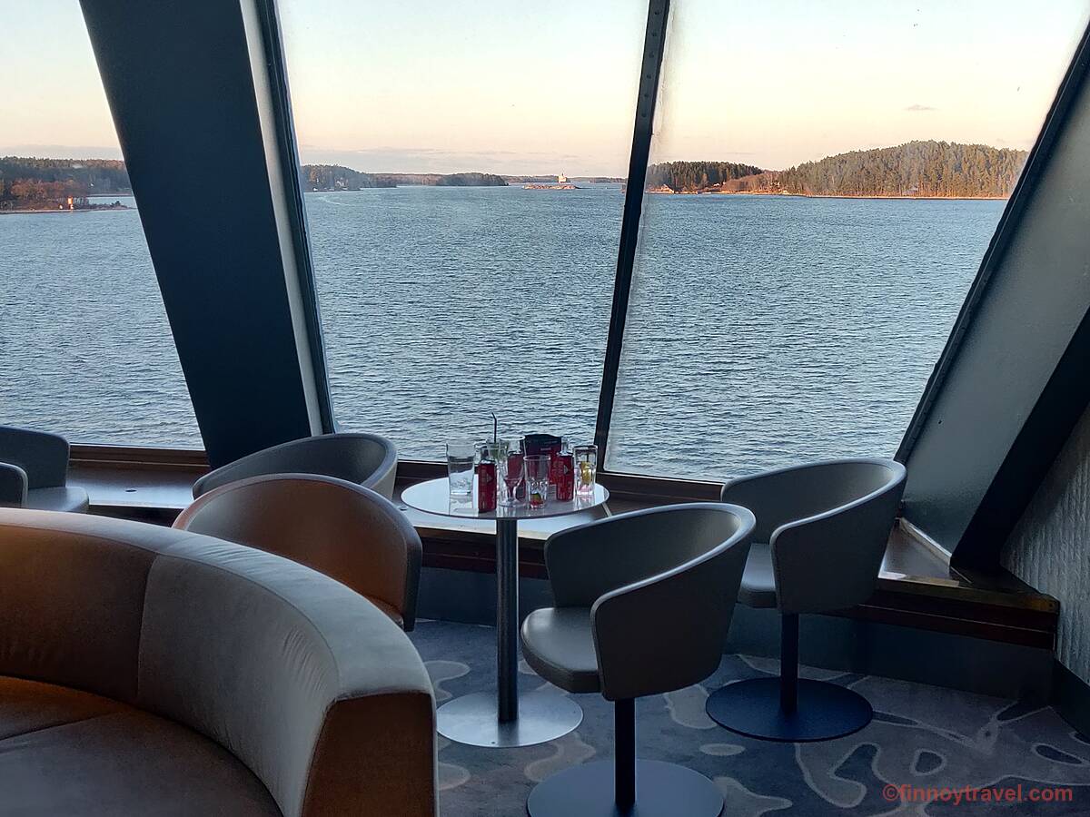 Restaurante da proa do Silja Serenade