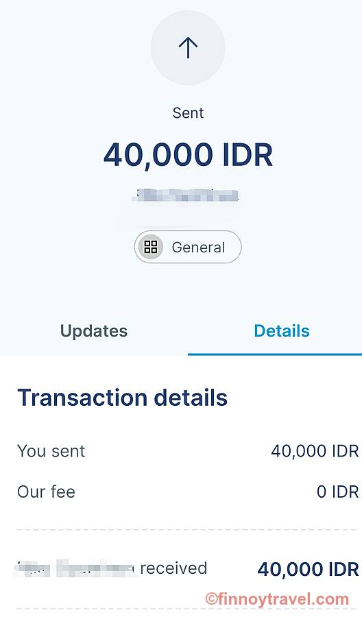 Comprovante de transa&ccedil;&atilde;o mostrando que n&atilde;o h&aacute; cobran&ccedil;a de tarifas ao transferir dinheiro na mesma moeda no Wise para outra conta Wise.