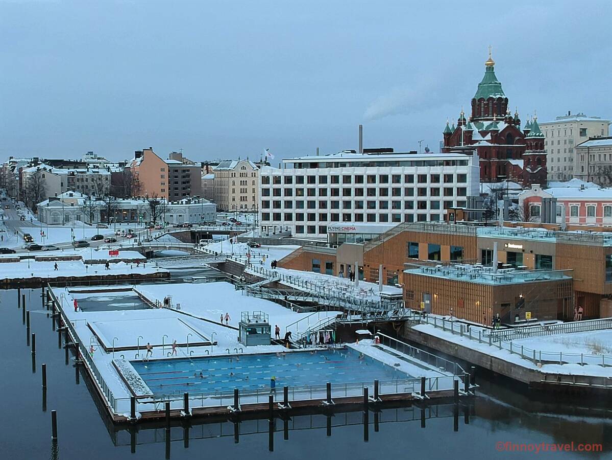 Allas Pool em Helsinque no inverno