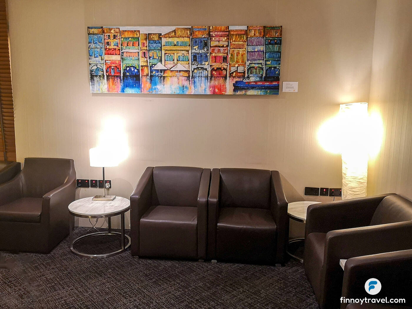 Uma sala privativa na SATS Premier Lounge