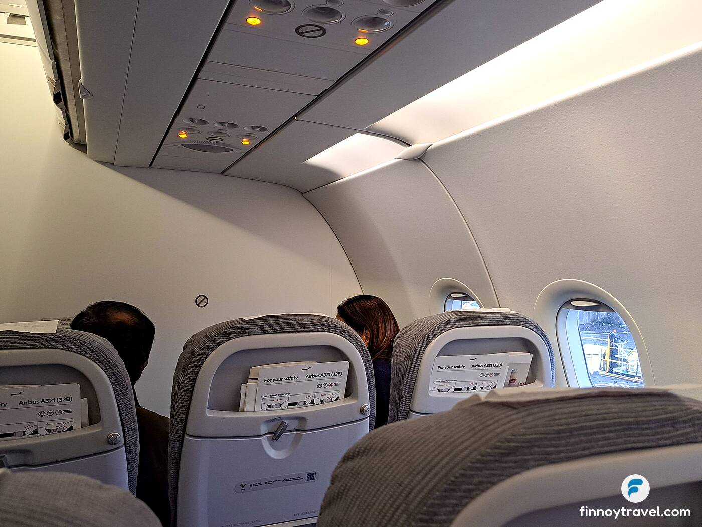 Classe executiva da Finnair em voos de curta dist&acirc;ncia