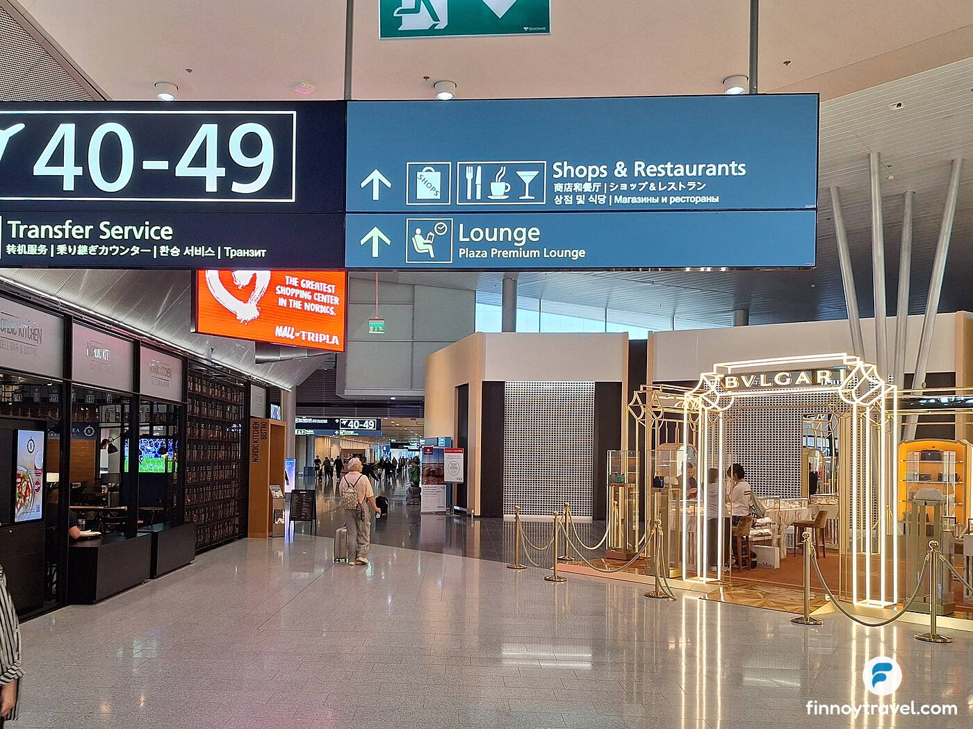 Sinaliza&ccedil;&atilde;o para o Plaza Premium Lounge