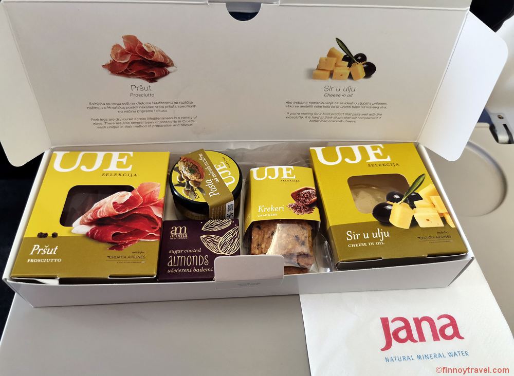 Pagkain sa economy class ng Croatia Airlines
