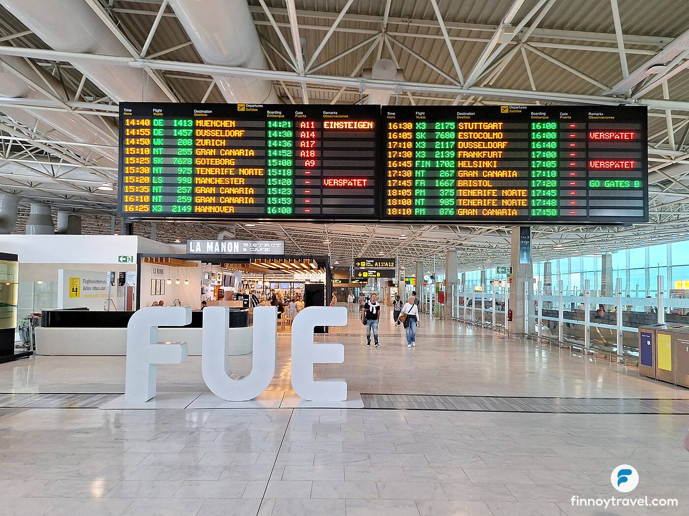 Departure hall ng FUE