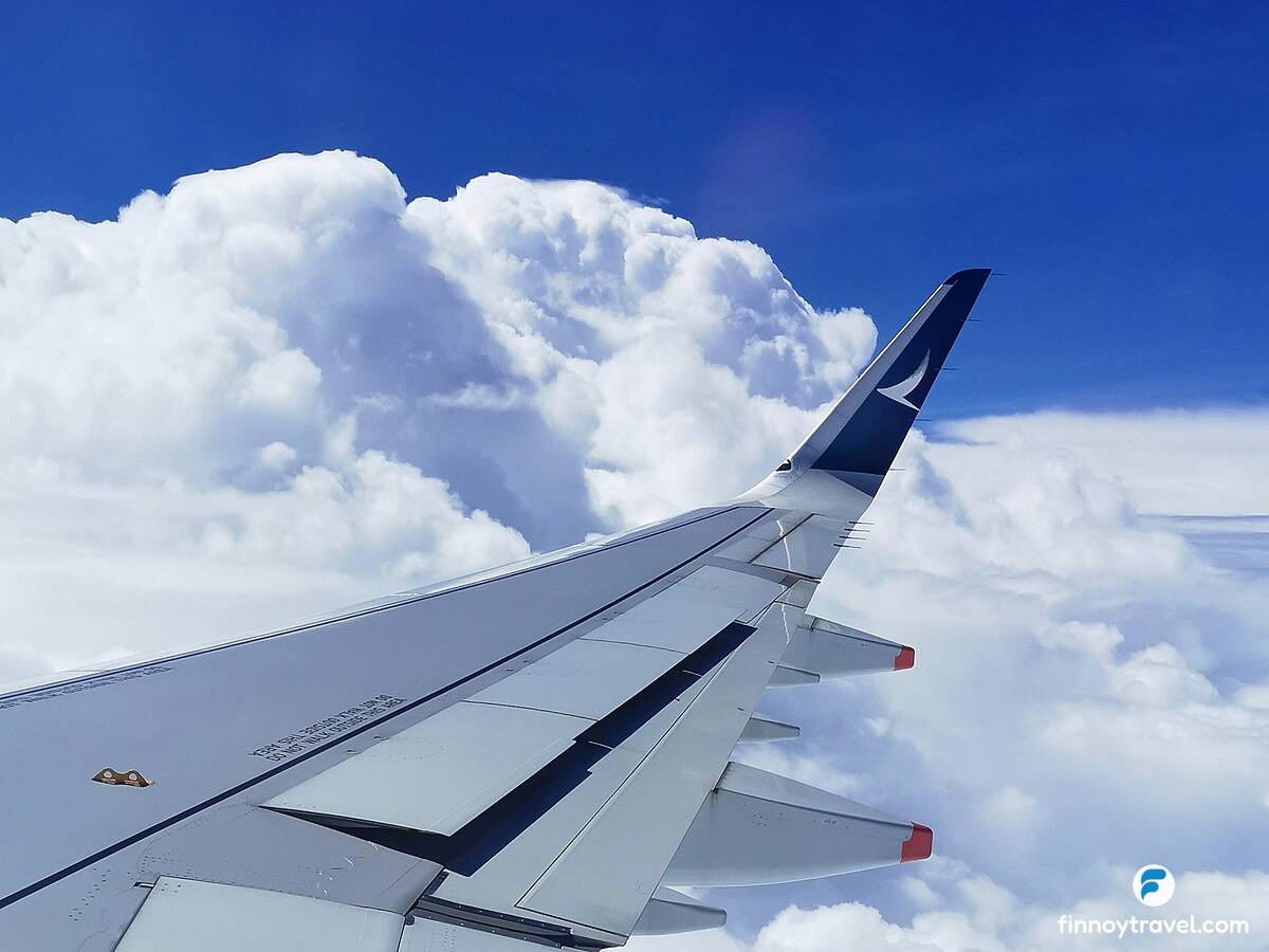 国泰航空机翼视角