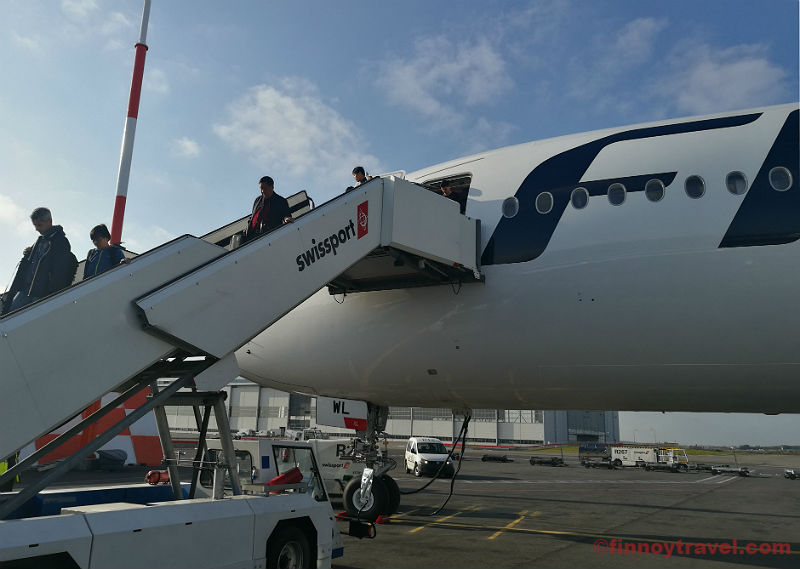 赫尔辛基机场的芬兰航空空客A350