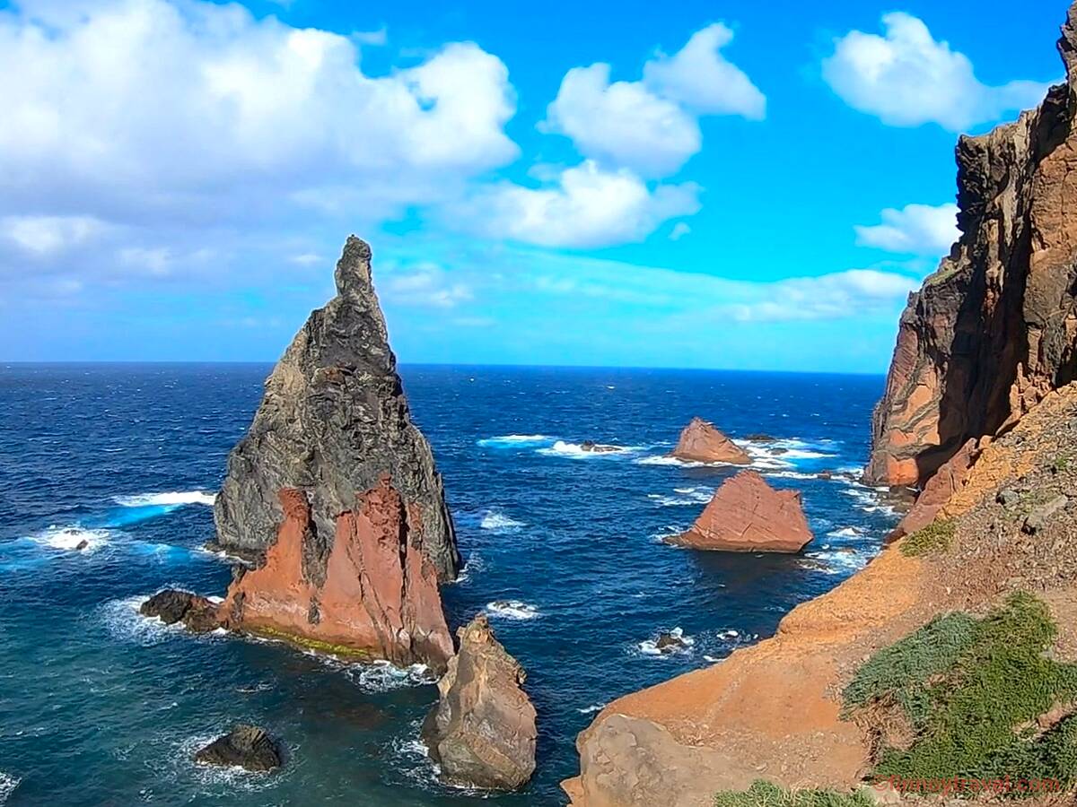 马德拉圣洛伦索岬的火山岩地貌