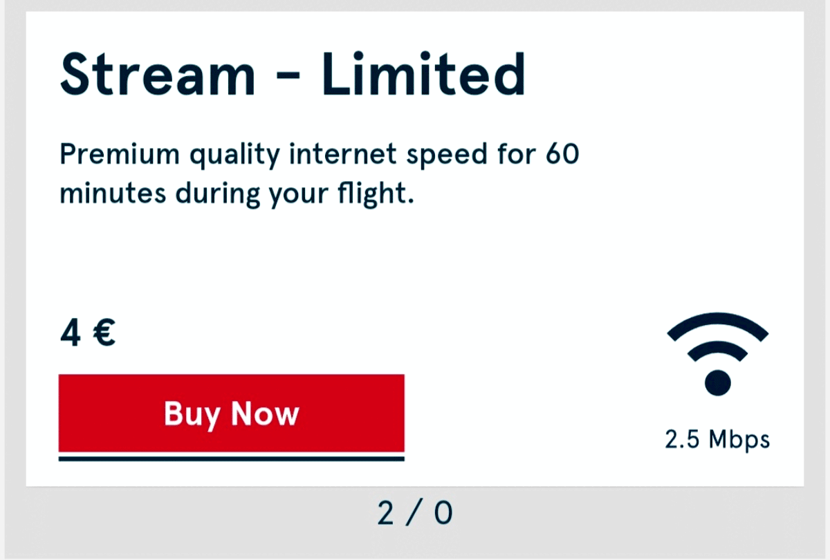 挪威航空 Stream Limited Wi-Fi