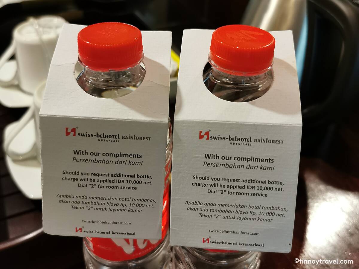 库塔瑞士贝尔雨林酒店的免费饮用水