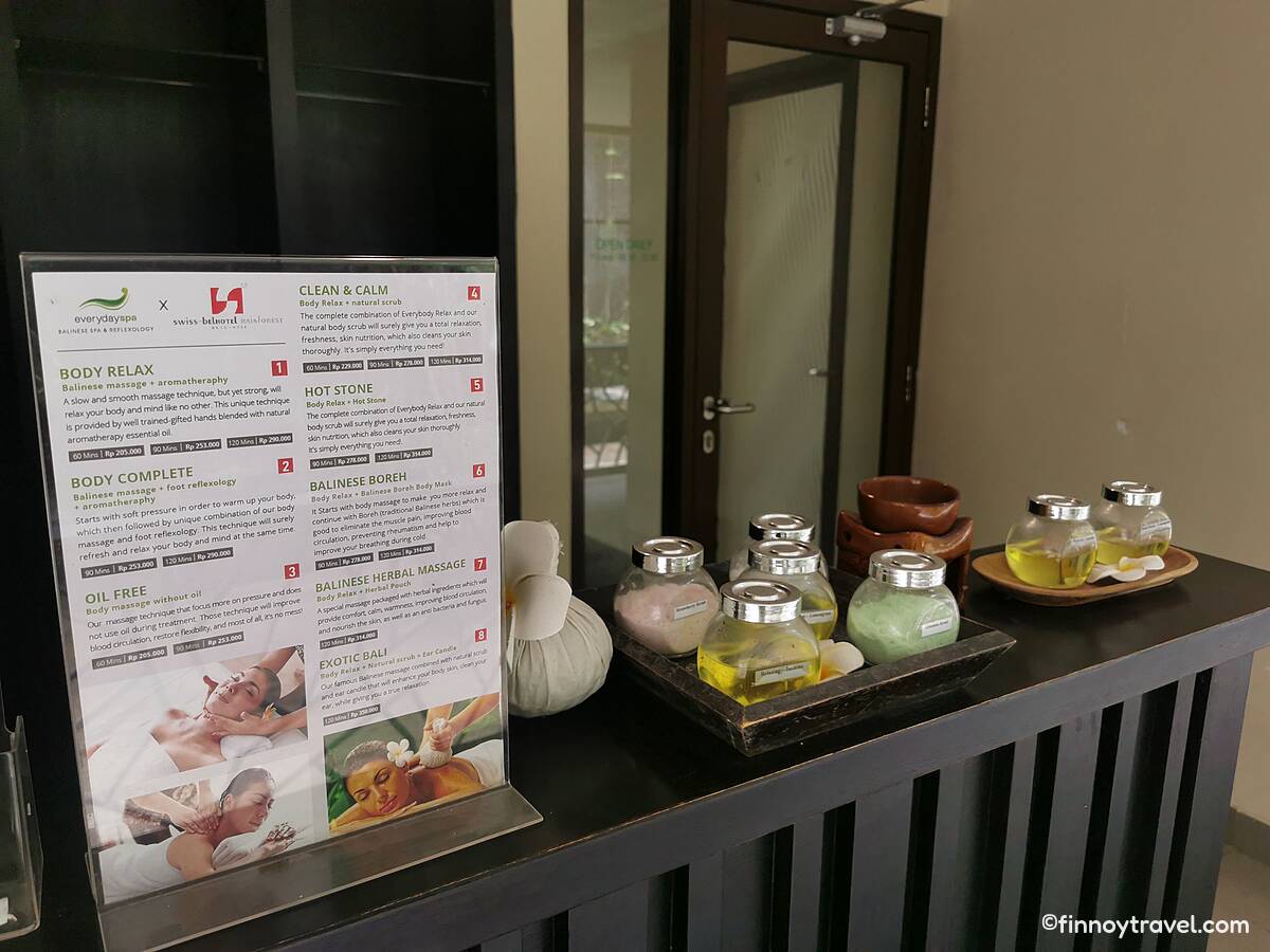 库塔瑞士贝尔雨林酒店健身房与水疗中心的入口